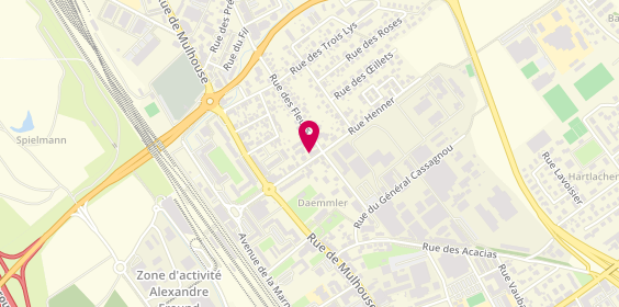 Plan de Pompes Funèbres des Trois Frontières, 24 Rue Henner, 68300 Saint-Louis