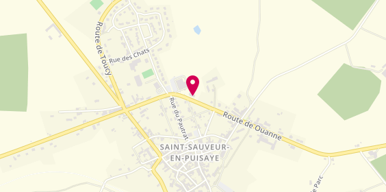 Plan de Pompes funèbres POT, 17 Route de Ouanne, 89520 Saint-Sauveur-en-Puisaye