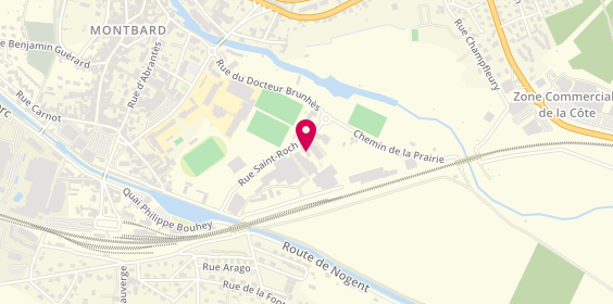 Plan de Pompes funèbres et Marbrerie Giroux, 7 Rue Saint-Roch, 21500 Montbard