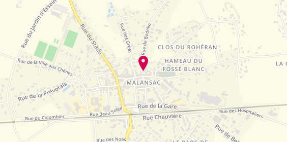 Plan de Pompes Funebres Olivier, 9 Rue Anne de Bretagne, 56220 Malansac