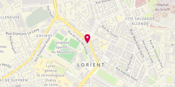 Plan de Pompes funèbres PFG LORIENT, 10 Ter Boulevard du Général Leclerc, 56100 Lorient