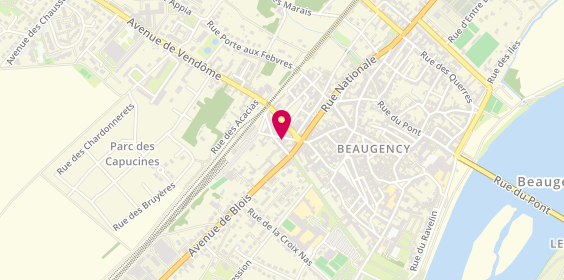 Plan de Pompes funèbres PFG BEAUGENCY, 1 Rue de la Gare, 45190 Beaugency
