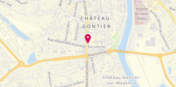 Plan de Pompes funèbres PFG CHÂTEAU-GONTIER, 21 Bis avenue Razilly, 53200 Château-Gontier-sur-Mayenne