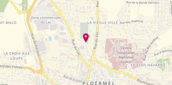 Plan de Pompes Funèbres et Marbrerie MÉNAGÉ HERPEUX - PFG PLOERMEL, 8 Rue du Cimetière, 56800 Ploërmel