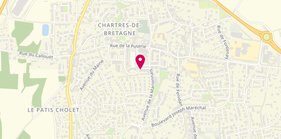 Plan de POMPES FUNEBRES DES RIVES DE LA SEICHE de CHARTRES DE BRETAGNE, 2 place René Cassin, 35131 Chartres-de-Bretagne
