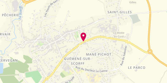 Plan de A 56 Ambulances Regnier, 1 Rue du General de Gaulle, 56160 Guémené-sur-Scorff
