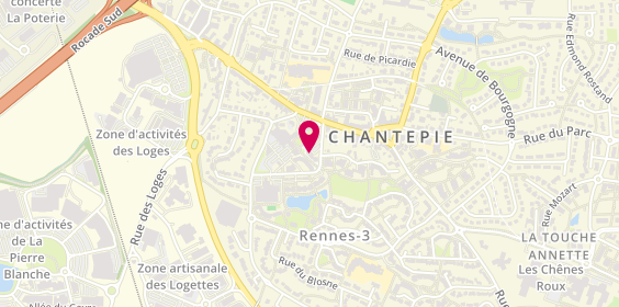 Plan de Pompes funèbres PFG CHANTEPIE, 1 Rue de la Poste, 35135 Chantepie