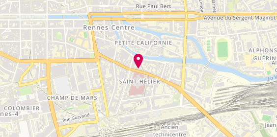 Plan de Pompes Funèbres et Marbrerie Joanick Legrand, 35 Rue Saint-Hélier, 35000 Rennes