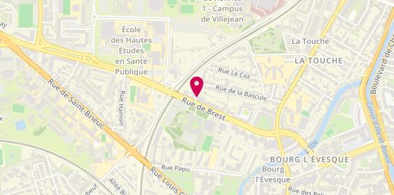 Plan de Pompes Funèbres de France, 204 Rue de Brest, 35000 Rennes