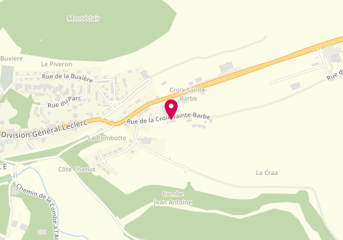 Plan de Pompes Funèbres et Marbrerie Gigoux, 102 Croix Sainte Barbe, 52700 Andelot-Blancheville