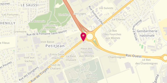Plan de Pompes Funèbres et Marbrerie Sylvestre, 105 Route d'Auxerre, 10120 Saint-André-les-Vergers