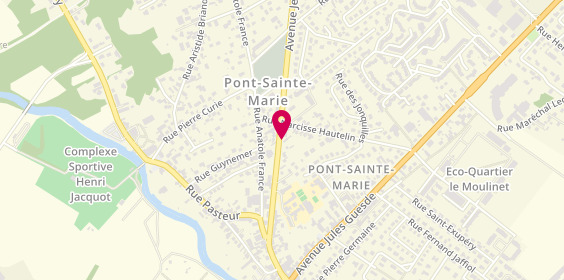 Plan de Pompes funèbres - Marbrerie Pontoise - le Choix Funéraire, 48 avenue Jean Jaurès, 10150 Pont-Sainte-Marie