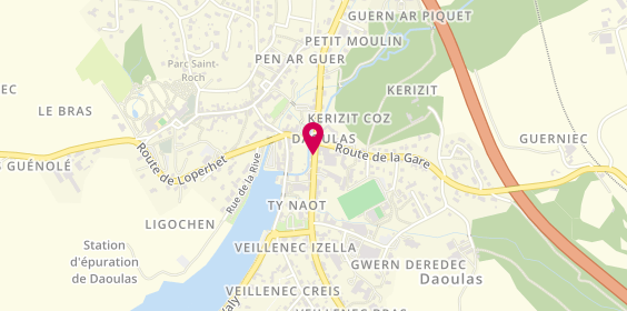 Plan de Pompes Funèbres et Marbrerie Bodiger, 5 Route de Quimper, 29460 Daoulas