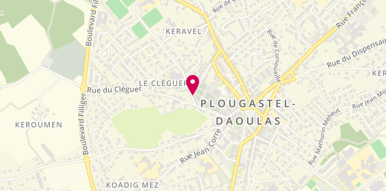 Plan de Pompes Funebres Bodiger, 6 Rue du Château d'Eau, 29470 Plougastel-Daoulas