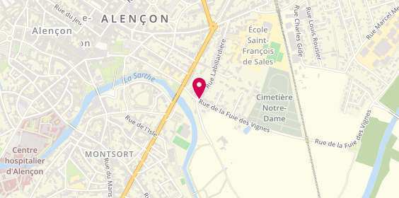 Plan de Pompes Funèbres et Marbrerie Bouillon, 2 Rue Labillardière, 61000 Alençon