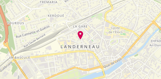 Plan de Pompes Funèbres Marbrerie Prigent, 15 Boulevard de la Gare, 29800 Landerneau