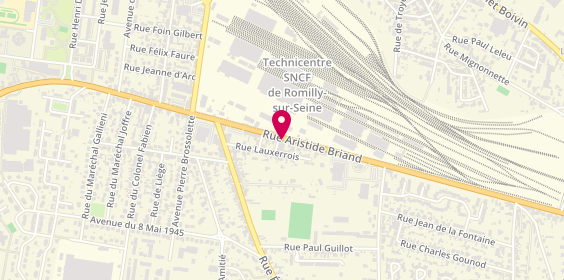 Plan de Pompes Funèbres ROC-ECLERC Romilly, 155 Rue Aristide Briand 153, 10100 Romilly-sur-Seine