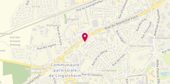 Plan de Pompes Funèbres F. Aubry, 81 Rue du Maréchal Foch, 67380 Lingolsheim