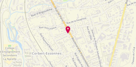 Plan de Pompes funèbres PFG CORBEIL-ESSONNES, 10 Boulevard de Fontainebleau, 91100 Corbeil-Essonnes