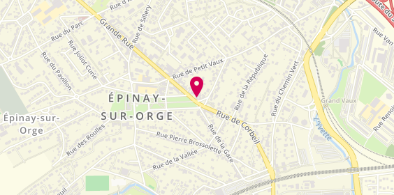 Plan de Pompes funèbres PFG ÉPINAY-SUR-ORGE, 1 Place Des
Rue des Monseaux, 91360 Épinay-sur-Orge