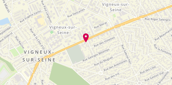Plan de Pompes Funèbres et Marbrerie BOUCHER, 78 avenue Henri Barbusse, 91270 Vigneux-sur-Seine