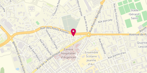 Plan de Melanger Pompes Funebres et Marbrerie, 24 Rue des Petits Fossés, 61200 Argentan