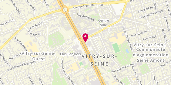 Plan de Pompes funèbres PFG VITRY-SUR-SEINE, 7 avenue Youri Gagarine, 94400 Vitry-sur-Seine