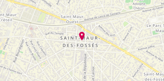 Plan de Pompes funèbres PFG SAINT-MAUR-DES-FOSSÉS, 17 avenue Charles de Gaulle, 94100 Saint-Maur-des-Fossés