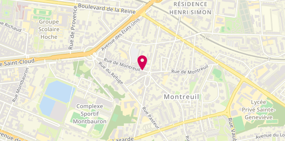 Plan de Pompes Funèbres Millet, 36 Bis Rue de Montreuil, 78000 Versailles