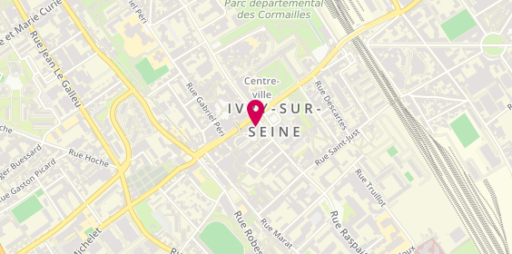 Plan de Pompes funèbres PFG IVRY-SUR-SEINE, 4 Rue Raspail, 94200 Ivry-sur-Seine