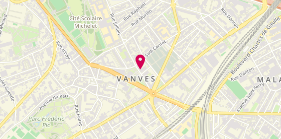Plan de Pompes funèbres PFG VANVES, 30 Rue Mary Besseyre, 92170 Vanves