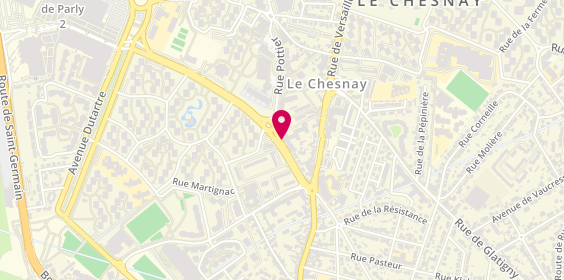 Plan de Pompes Funèbres et Marbrerie DECARRIS - PFG LE CHESNAY, 18 Rue Pottier, 78150 Le Chesnay-Rocquencourt