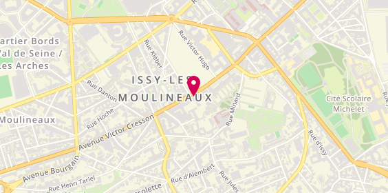 Plan de Pompes funèbres PFG ISSY-LES-MOULINEAUX, 45 Rue du Général Leclerc, 92130 Issy-les-Moulineaux