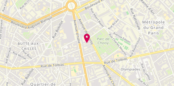 Plan de LACKY - Services Funéraires - Marbrerie, 4 Rue des 2 Avenues, 75013 Paris