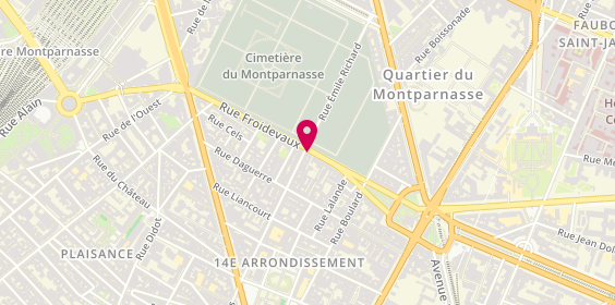 Plan de Pompes Funèbres Paris 14, Montparnasse | Cridel.fr - Braconnier, 39 Rue Froidevaux, 75014 Paris