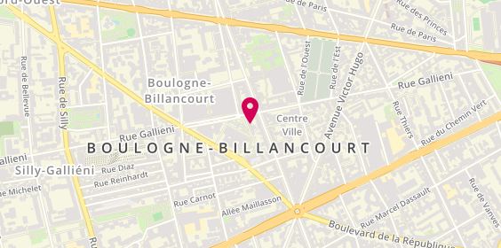 Plan de Pompes funèbres PFG BOULOGNE-BILLANCOURT - Rue de la Saussière, 63-65 Rue de la Saussière, 92100 Boulogne-Billancourt