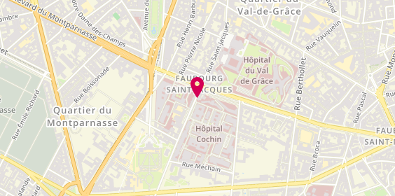 Plan de L'Autre rive - Pompes funèbres Paris 14e, 5 Rue du Faubourg Saint-Jacques, 75014 Paris