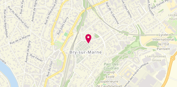 Plan de Pompes funèbres PFG BRY-SUR-MARNE, 4 Rue des Moines Saint-Martin, 94360 Bry-sur-Marne