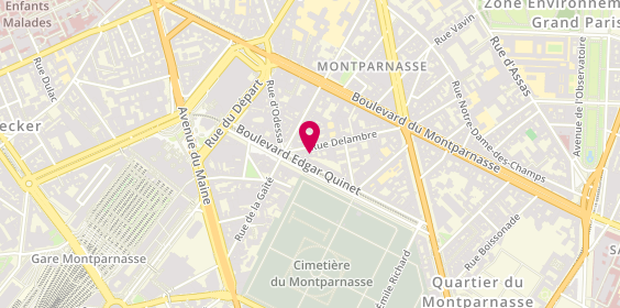 Plan de Pompes Funebres Rebillon, 50 Boulevard Edgar Quinet, 75014 Paris