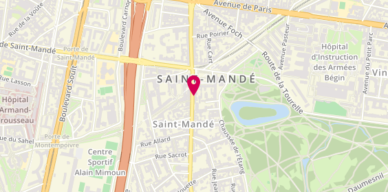 Plan de Pompes funèbres PFG SAINT-MANDÉ, 29 avenue du Général de Gaulle, 94160 Saint-Mandé