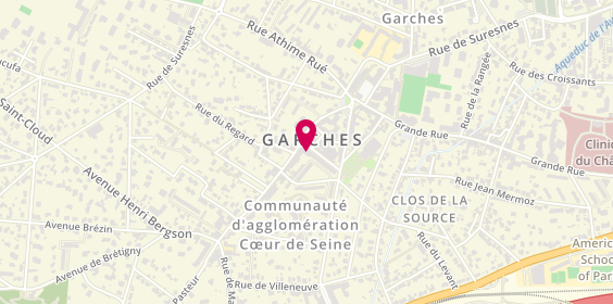 Plan de Pompes funèbres PFG GARCHES, 9 Rue de l'Abreuvoir, 92380 Garches