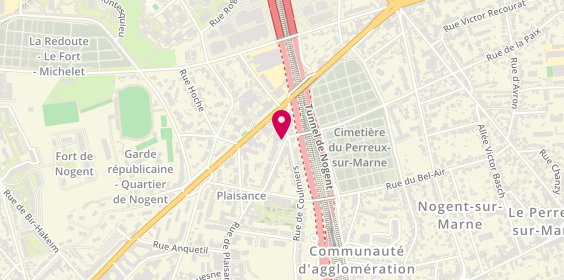 Plan de Pompes Funèbres E.L MARTIN, 75 Rue de Plaisance, 94130 Nogent-sur-Marne