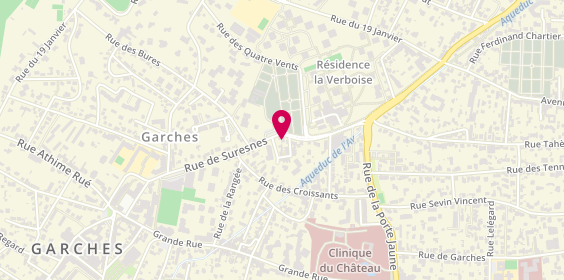 Plan de Pompes Funèbres Jaboin, 46 Rue de Suresnes, 92380 Garches