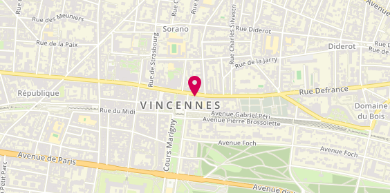 Plan de Pompes Funebres Rebillon, 51 Rue de Fontenay, 94300 Vincennes