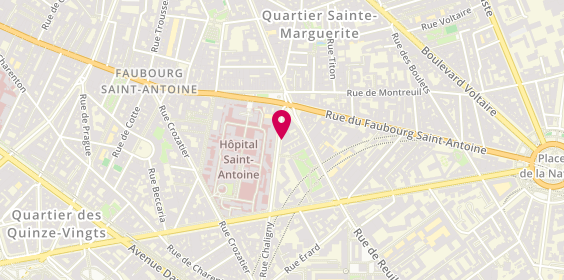 Plan de Pompes funèbres PFG PARIS 12, 38 Rue Chaligny, 75012 Paris