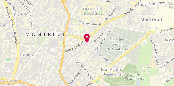 Plan de Roc Eclerc, 2 et 4 Rue de Galilée, 93100 Montreuil