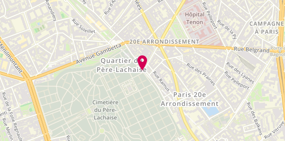 Plan de Crématorium du Père Lachaise, 55 Rue des Rondeaux, 75020 Paris