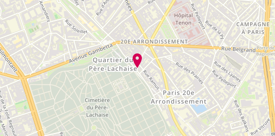 Plan de Marbrerie J. Poulain et Fils, 2 avenue du Père Lachaise, 75020 Paris