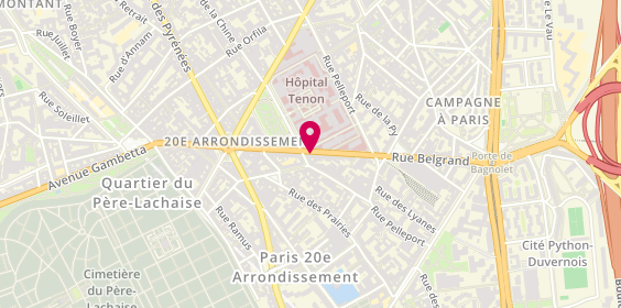 Plan de Roc Eclerc, 20 Rue Belgrand, 75020 Paris