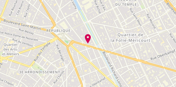 Plan de Agence République, Services Funéraires Ville de Paris, 11e arrondissement, 5 avenue de la République, 75011 Paris